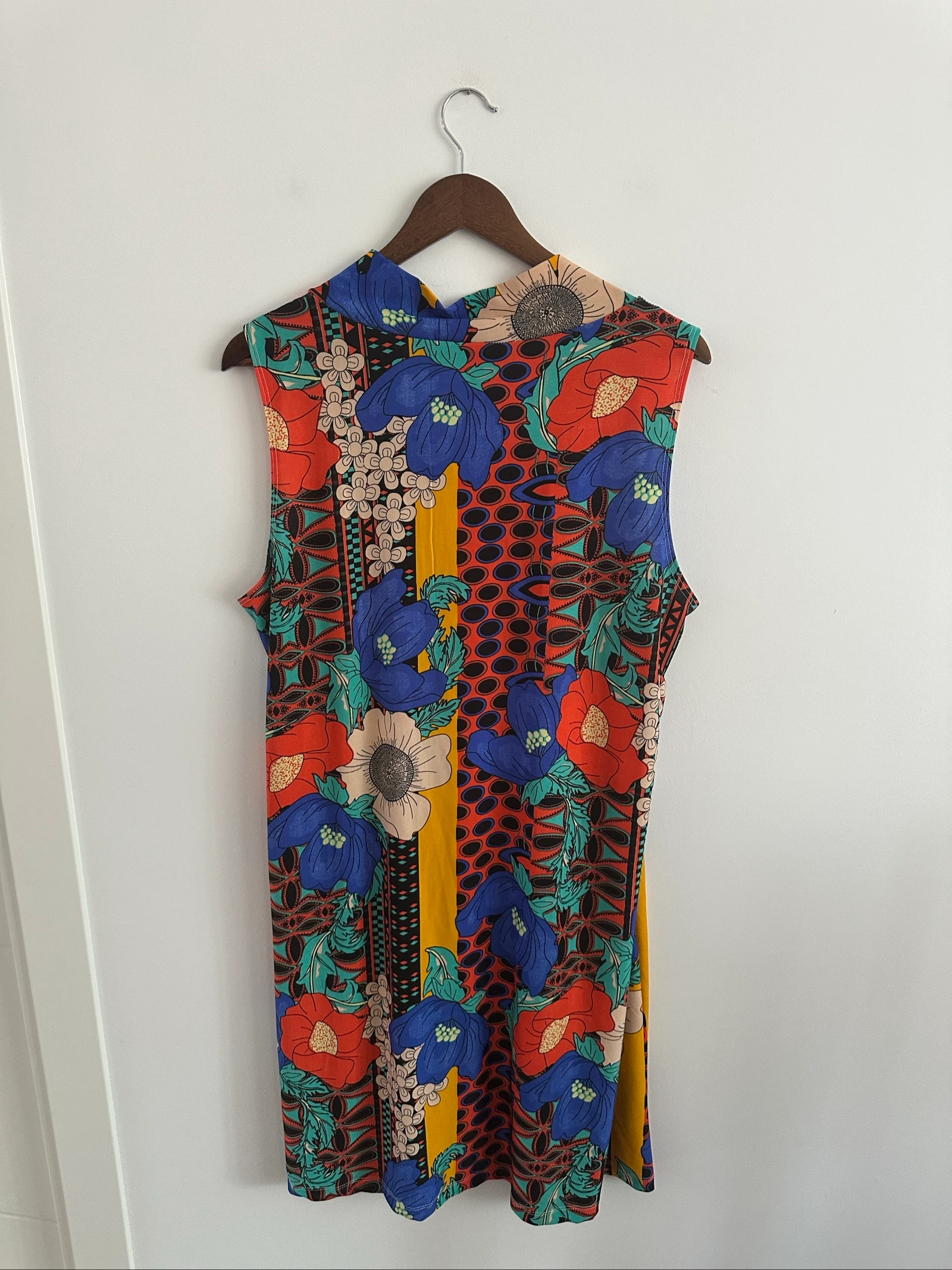Vestido vintage 70s floral psicodélico Malharia Bossi - Talla XL/ – photo 4